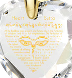 "Heart Sutra", 3 Microns Gold Plated Necklace, Zirconia