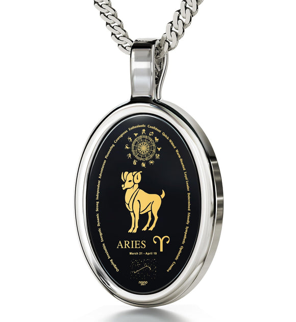 25th Birthday Ideas for Her: Zodiac Characteristics, Womens Sterling Silver Necklace, Great Valentine Gifts for Her by Nano Jewelry