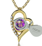 "Aquarius Jewelry With Zodiac Imprint, Top Womens Gifts, What to Get Your Best Friend for Her Birthday, Purple Pendant "