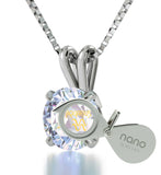 "Aquarius Necklace With 24k Imprint, Best Valentine Gift for Wife, Christmas Presents for Her, Swarovski Crystal Jewelry "
