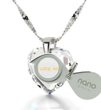 "What to Get Girlfriend for Birthday, Cute Necklaces for Her, CZ White Heart, Presents for Her Christmas by Nano Jewelry"