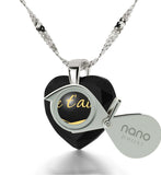 "Best Christmas Present for Girlfriend, Dainty Sterling Silver Necklace, "Je T'aime" Top 10 Christmas Gifts for Wife"
