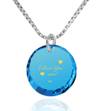 "Best Christmas Present The Love Necklace 24k Engraved Necklace Girlfriend Gift"