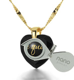 "Birthday Present for Girlfriend,"TeQuiero""I Love You" in Spanish, Heart Necklace by Nano Jewelry"