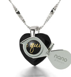 ""TeQuiero", "I Love You" in Spanish, Heart Necklace, Birthday Gift Idea for Girlfriend"