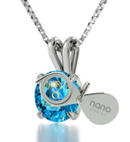 "ChristmasPresents for YourBestFriend: RealSterling SilverNecklace, BlueStoneJewelry, Gift for WifeBirthday"