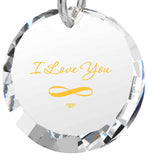 Best Valentine Gift for Wife, 14k White Gold Jewelry, 24k Imprint, Girlfriend Necklace, Nano