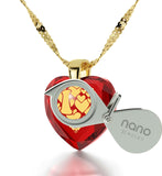 "Great Gifts for Wife, 24k Imprint, Gold Filled, Creative Birthday Ideas for Girlfriend, Nano Jewelry"
