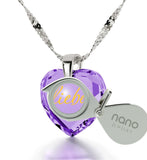 "Valentine's Day Presents for Her, Infinity Heart Necklace, "I Love You" in German, Gift Ideas for Girlfriend Christmas"