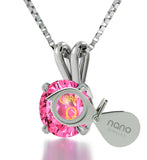 "What To Get Your Best Friend  for Her Birthday, Libra Sign Engraved on Pink Jewelry, Unusual Mothers Day Gifts"