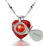 "Girlfriend Christmas Gift, "TeQuiero"   "I Love You" in Spanish, Infinity Heart Necklace "