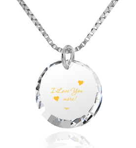 "Best Christmas Present,The Love Necklace, 24k Engraved, Girlfriend Gift"