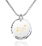 "Birthday Gift for Wife,The Love Necklace 24k Engraved Jewelry, Present for Girlfriend"