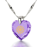 "I Love You to the Sun and Back", 925 Sterling Silver Necklace, Zirconia
