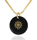 "I Love You to the Sun and Back", Gold Filled Necklace, Zirconia