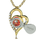 Christmas Ideas for Girlfriend,"TiAmo",CZ Red Stone, Romantic Valentines Gifts for Her by Nano Jewelry