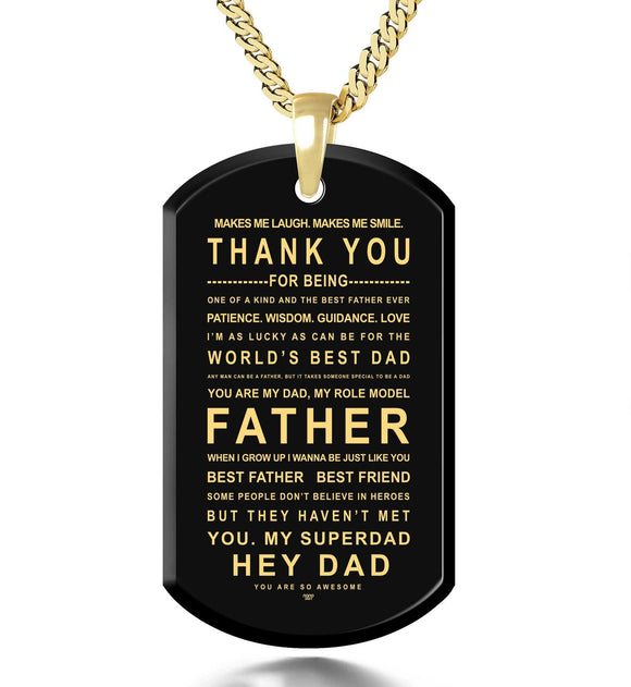 Christmas Presents for Dad, 14k Gold Filled Necklace, What to Get for Father's Day, by Nano Jewelry 