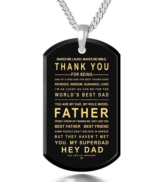 Christmas Presents for Dad, 14k White Gold Filled Necklace, What to Get for Father's Day, by Nano Jewelry 