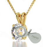 "Valentine's Day Gift Ideas for Girlfriend: Leo Crystal CZ Necklace, What to Get My Wife for Christmas, Nano Jewelry"