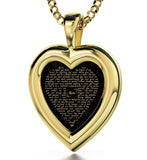 Christmas Presents Mom, 14k Gold Necklace with Pendant, CZ Black Heart, Special Mother's Day Gifts