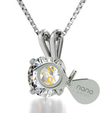 "Leo Crystal CZ Necklace, Valentine's Day Gift Ideas for Girlfriend, What to Get My Wife for Christmas, Nano Jewelry"