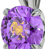 "Purple Pendant on 14k White Gold Chain, What to Buy My Wife for Christmas, Awesome Valentines Day Gifts for Her"