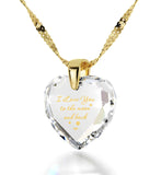"Good Christmas Presents for Girlfriend, 24k Engraved Pendant, Gold Filled Chain, Gift for Wife Anniversary,Nano Jewelry"