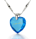 Cute Necklaces for Her, Love in Russian, Christmas Presents for Wife, Nano Jewelry