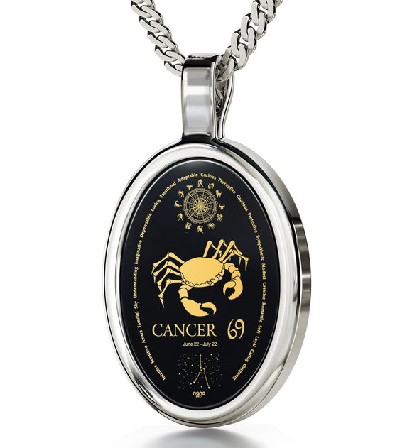 Cute Presents for Boyfriend: Cancer Man Traits, Mens Black Necklace, Cool Christmas Gifts for Guys 