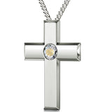 "Der Herr Ist Mein Hirte: Cross Necklace for Girl, Good Anniversary Gifts for Her, Sterling Silver Plated Jewellery"