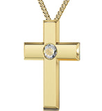 "Der Herr Ist Mein Hirte: Cross Necklace for Girl, Good Anniversary Gifts for Her, Gold Plated Jewellery"