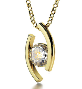 "Gemini Jewelry With 24k Imprint, Perfect Valentines Gift for Her, Cute Presents for Girlfriend, White Stone Necklace"