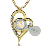 "Gemini Necklace With Zodiac Imprint, Christmas Presents for Best Friends, Best Birthday Gift for Girlfriend, by Nano Jewelry "