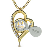 "Gemini Necklace With Zodiac Imprint, Christmas Presents for Best Friends, Best Birthday Gift for Girlfriend, by Nano Jewelry "