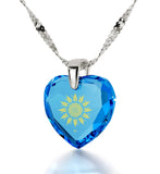 "Gift for Girlfriend with ג€I Love You to the Sun and Backג€ in 24k Gold, Necklace for Women, Nano Jewelry"