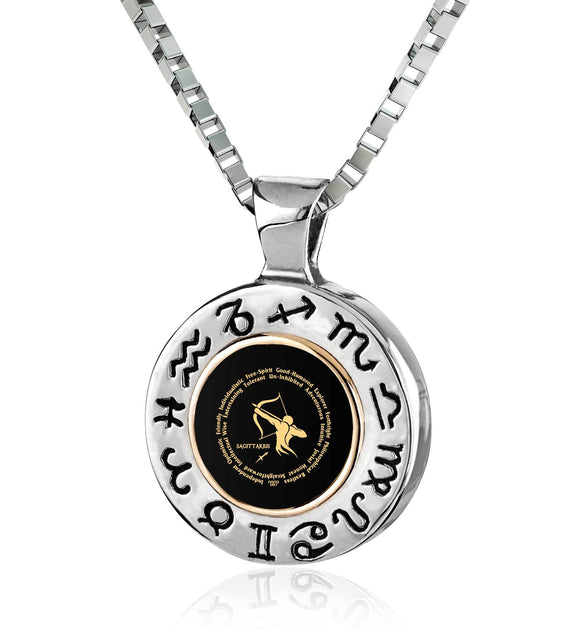 Good Christmas Presents for Boyfriend: Sagittarius Pendant on Silver Chain, Top Mens Gifts
