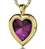 Good Christmas Presents for Mom: Meaningful Necklaces, CZ Purple Heart, Birthday Gift for Mother by Nano Jewelry