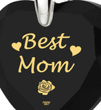 Good Christmas Presents for Mom, ג€Best Momג€ Onyx Jewelry, Best Gift for Mother's Day, by Nano