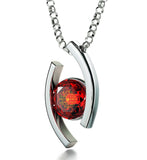 "Best Christmas Present for Girlfriend,"TiAmo", Red Stone Jewelry, Awesome Valentines Day Gifts for Her by Nano"
