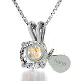 "Christmas Presents for Sister, Crystal Virgo Sign Engraved on Necklace, Cool Gifts for Teen Girls, by Nano Jewelry "