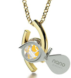 "What to Get Girlfriend for Birthday, Unique Necklace with White CZ Pendant,Valentine Gift for Wife, by Nano Jewelry"
