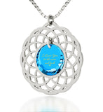 Good Valentines Day Gifts for Girlfriend, Blue Topaz, 24k Imprint, Birthday Present for Wife, Nano Jewelry