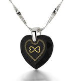 "Love You Always!", 14k White Gold Necklace, Zirconia