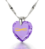 Great Christmas Gifts for Wife, Light Amethyst, 24k Imprint, Necklaces for Your Girlfriend, by Nano Jewelry