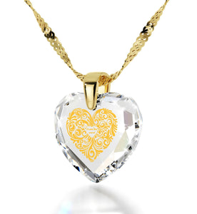 "Good Christmas Presents for Girlfriend, 24k Engraved Gold Filled Necklace, Valentines Day Ideas for Her, Nano Jewelry"