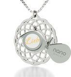 Great Valentines Gifts for Her, 24k Engraved Pendant, Ich Liebe Dich, Cool Xmas Presents, Nano Jewelry