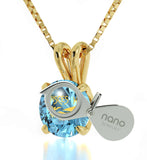 "GreatValentinesGifts for Her,PiscesSign14k,GoldChain with Pendant,ChristmasPresents for YourGirlfriend"