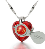 Heart Necklaces for Girlfriend, ג€I Love Youג€ in Elvish, CZ Jewelry, Valentines Surprises for Her, Nano