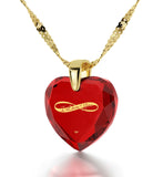 "I Love You Infinity", 3 Microns Gold Plated Necklace, Zirconia