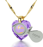 "How to Say "I Love You" in French? "Je T'aime", Necklace for Girlfriend, by Nano Jewelry"